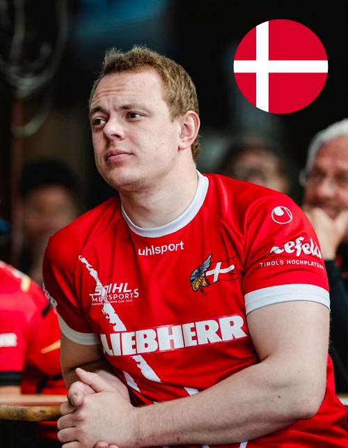 Esben PEDERSEN bûcheron / Equipe du DANEMARK