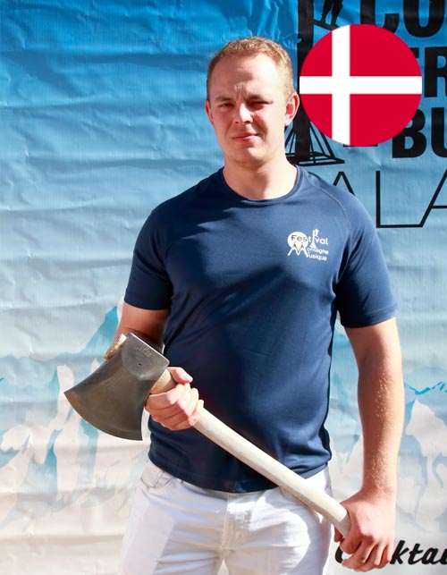 Esben PEDERSEN bûcheron / Equipe du DANEMARK